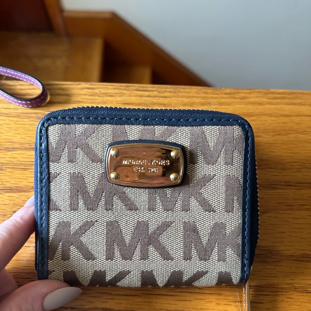 Michael Kors Brown and Navy Wallet